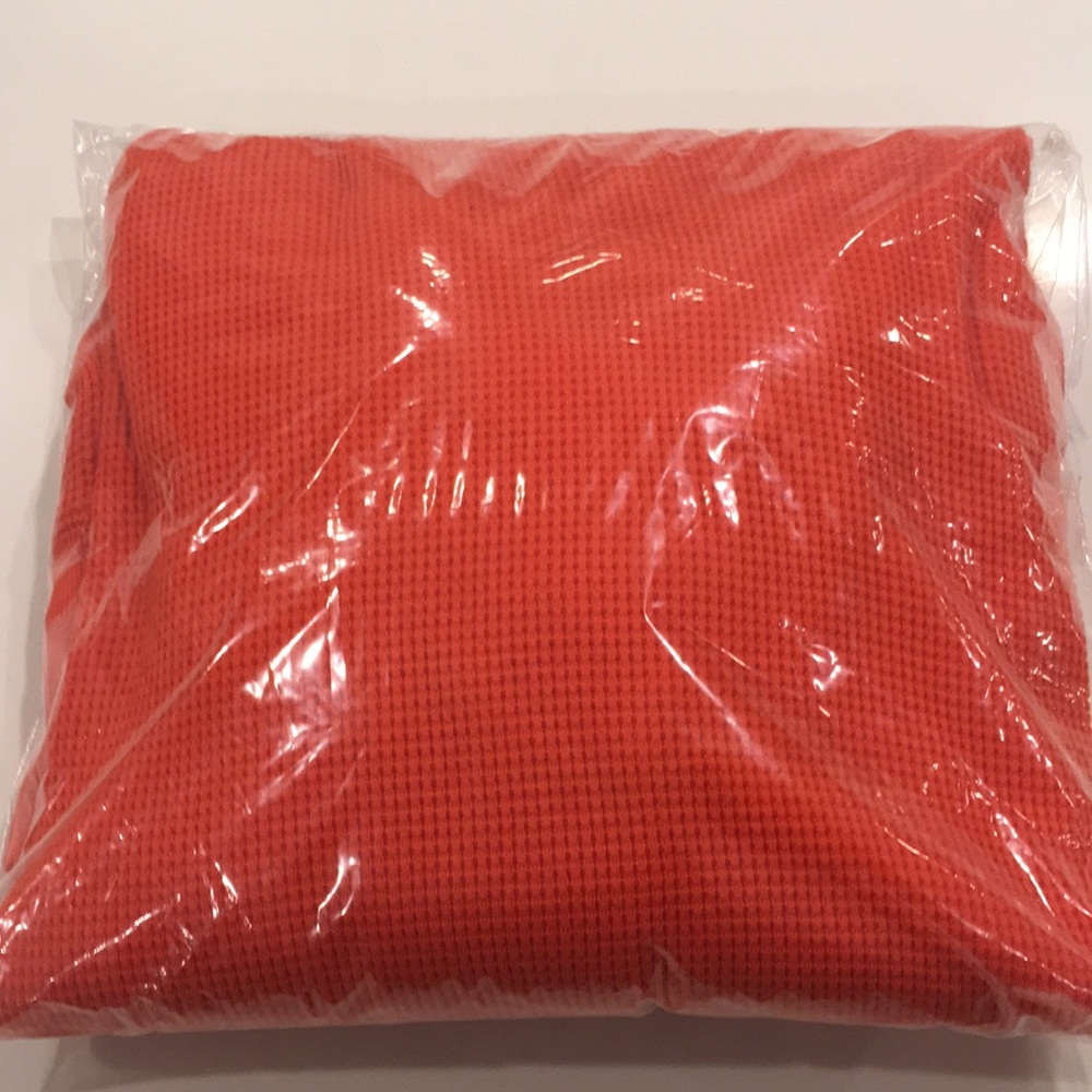 Ralph Lauren ORANGE Waffle Weave Hoodie Menβs Lrg - Picture 8 of 8